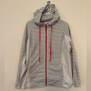 Eddie Bauer striped zip-up hoodie size 2XL